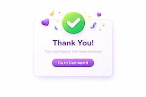 Custom thank you page with next steps after form submission